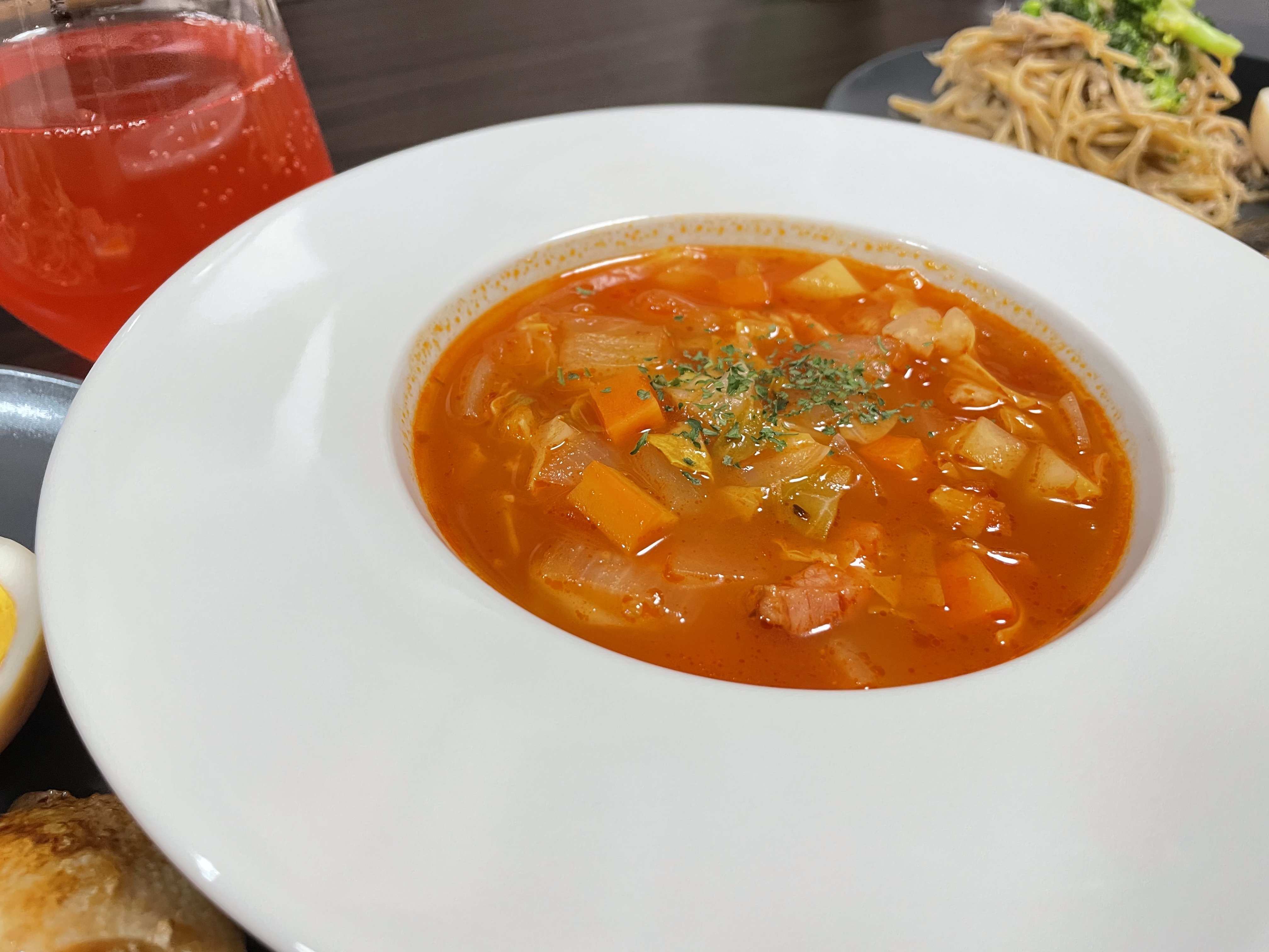 【副】【野菜】野菜を大量に摂れるミネストローネ(リュウジレシピベース)