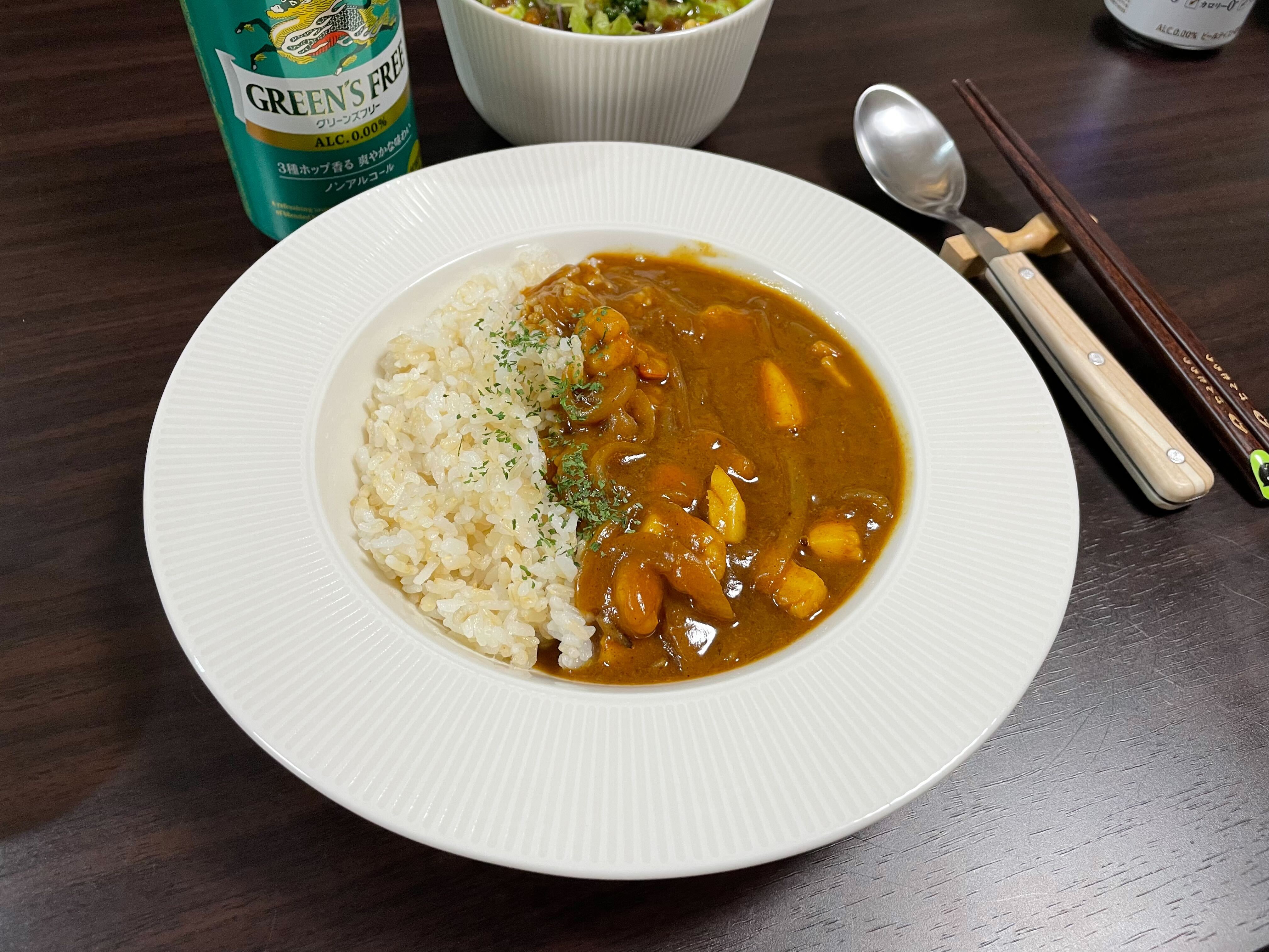 シーフードミックスとジャワカレーで作るシーフードカレー